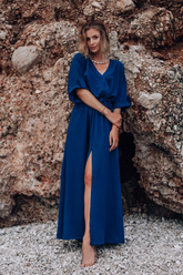 Abendglanz langes Kleid mit Bindung