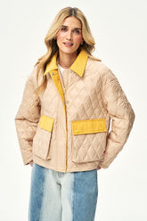 Honeycomb quilted jacket