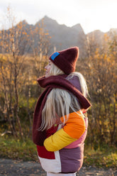 Nadýchaný šátek v barvě merlot