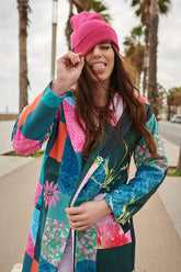 Garten der Magie Patchwork-Klassik-Schnitt Mantel