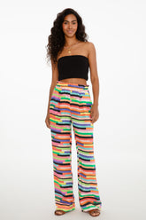 Tropische Trance weite Leinenhose