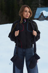 Retro Ethno winter jacket with gloves