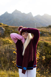 Suéter de cuello alto de lana Rose Whisper