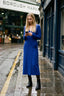 London Blue Strikket Midi Kjole