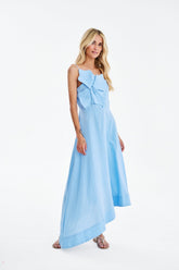 Bluetiful Chaos Linen Midi Dress
