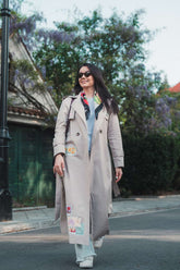 Briefe an den Frühling klassischer Trenchcoat