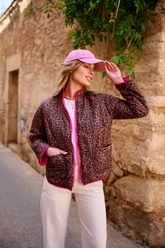Pinker, wendbarer Gepardenjacke