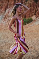 Vestido Maxi Painted Dusk com Alças