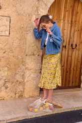 Fleur Soleil midi skirt