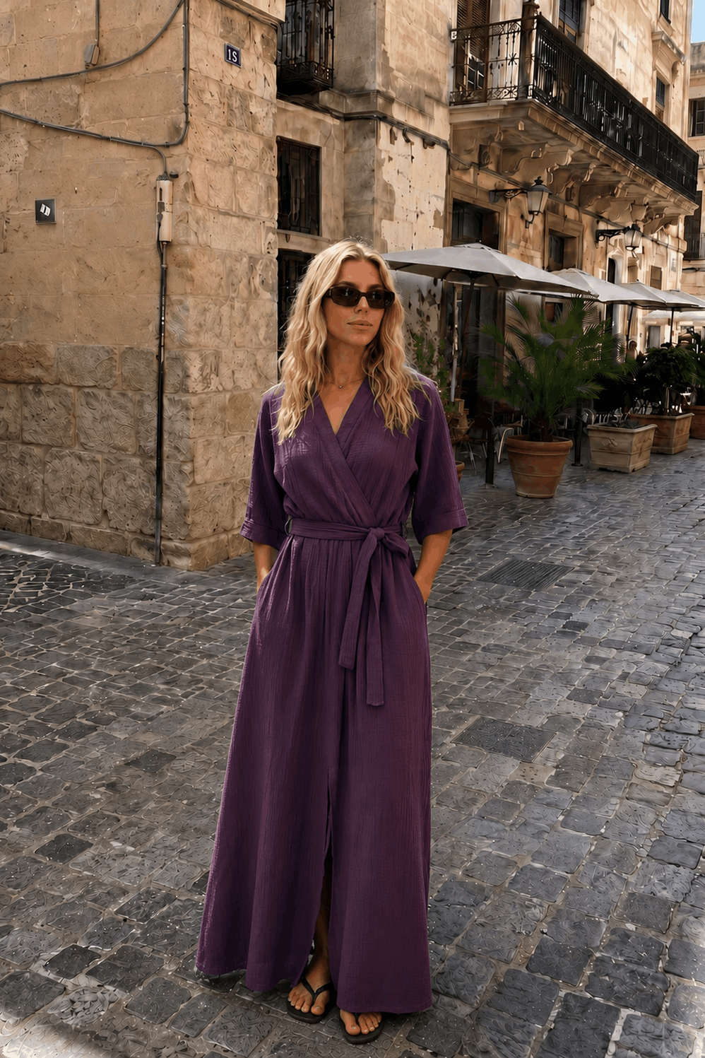 Dark Dahlia long muslim dress –
