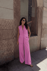Pantalon large en lin Primavera