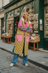 Warm Intentions coat with detachable sleeves