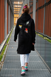Felpa con cappuccio lunga Rock delle Powerpuff Girls