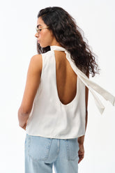 Mystic Blush Tie-Front Blouse