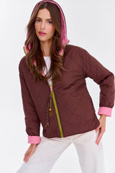 Giacca reversibile Poppy Double Dare con cappuccio