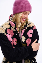 Gemütliche Rosen Mütze