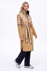 Pinpoint bonded fabric coat