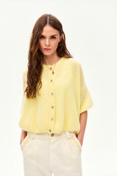 Lemon Pop short-sleeved cardigan