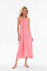 Warm Blush Linen Dress