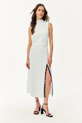 Jupe midi en dentelle Mystic Blush