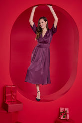 Midi-Kleid Plum Affair