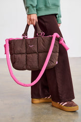 Rose Latte reversible quilted bag