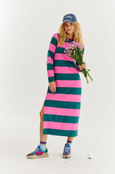 Himbeer-Cupcake Strickkleid