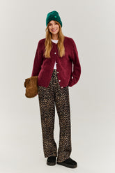 Leopardenhose mit weitem Bein