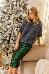 Cherry on Top mohair cardigan