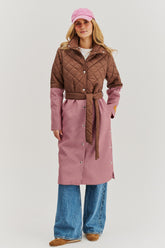 Harmony gemengde stoffen jas