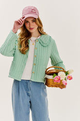 Leichte gesteppte Jacke in Pistazienrosa