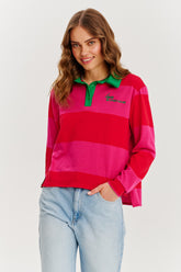 Vivid Vibes Polo Langarmshirt