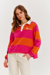 Sunkissed polo met lange mouwen