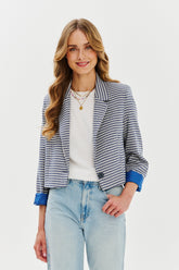 Moderne dunkle kurze Jacke