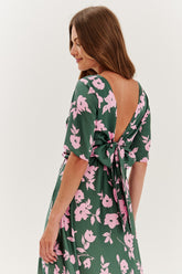 Verde Ragazza doppelseitiges Midikleid