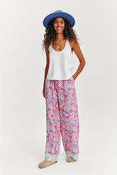 Pink Rodeo Leinenhose mit weitem Bein