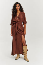 Earth Dancer langes Kleid mit Bindung