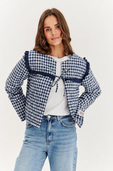 Indigo Charm leichte gesteppte Jacke