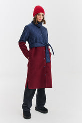 Deep Silence mixed materials coat