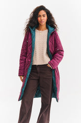 Sageberry double-sided quilted coat