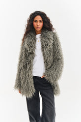 Shadow faux fur jacket