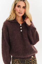 Tenebra mohair polo sweater