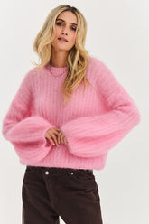 Pfingstrosen-Mohairpullover