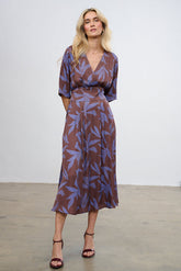 Lavender Wine midi dress