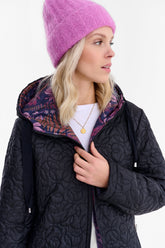 Wendbarer Mantel mit Farnblumen