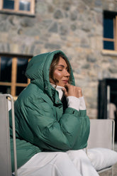 Umbria olivový Moon péřová bunda