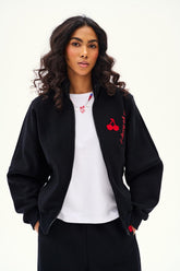 Cherry-ish Moments zip-up sweatshirt