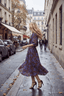Lavender Wine midi dress