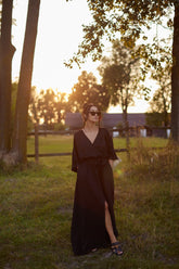 Sizilien langes Kleid mit Bindung