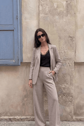 Pantalon large en lin Cold Champagne
